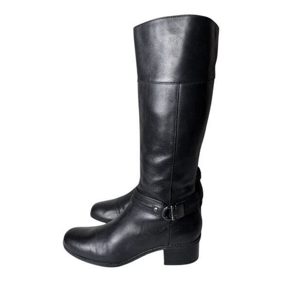 BANDOLINO Carlita Black Leather Riding Boot Size 8.5M - Picture 2 of 9